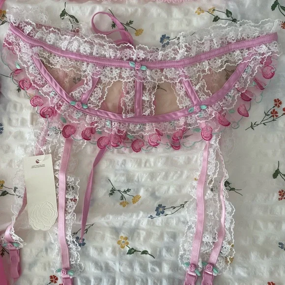 for love and lemons garter belt Pinkaboo Garter Belt — Pink main image 1